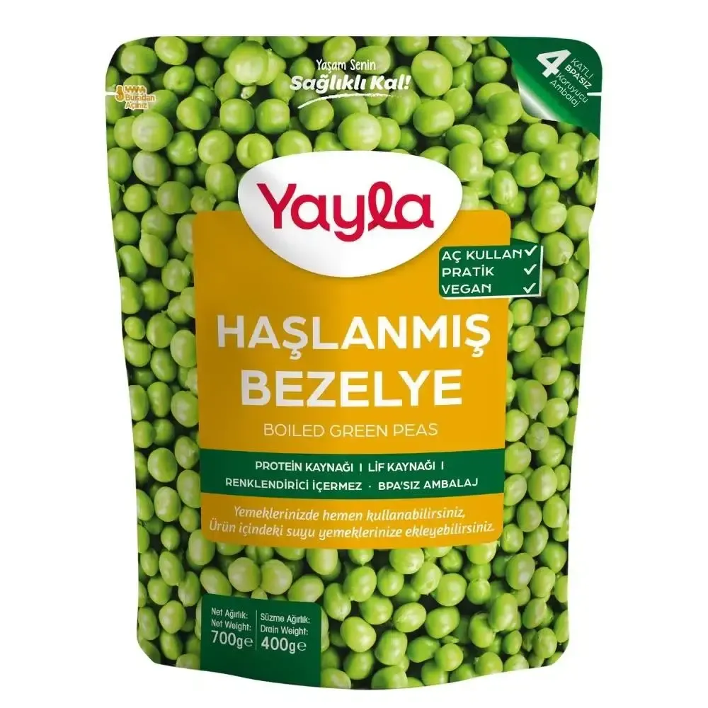Yayla Haşlanmış Bezelye 700 Gr