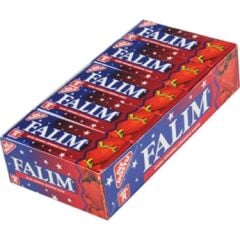 Falım Şekersiz Sakız 7 gr 20'li Paket Çilek Aromalı