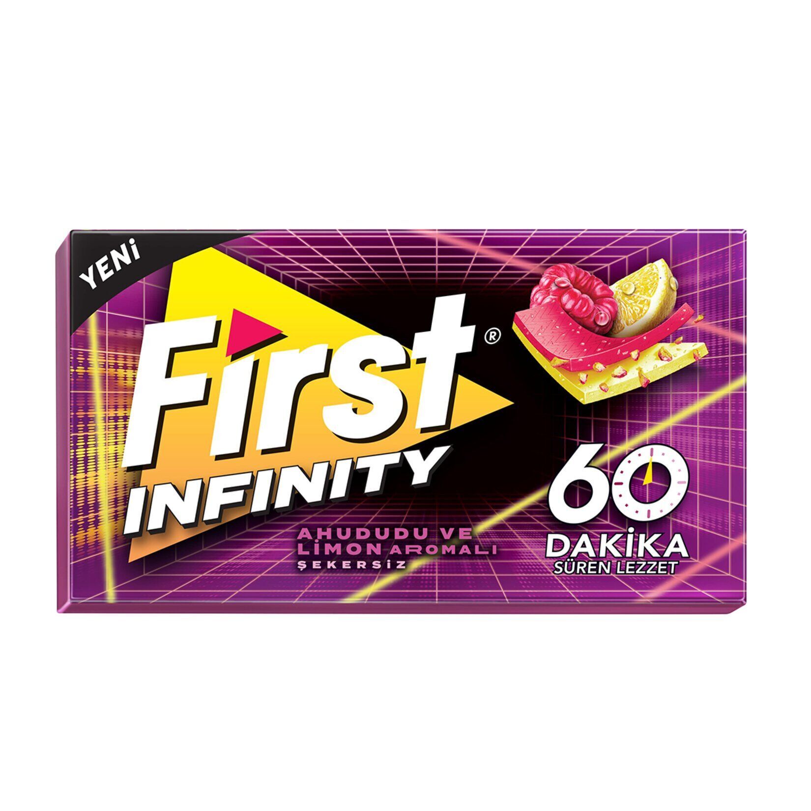 First Infinity Ahududu ve Limon Aromalı Sakız 27 Gr X 12 Adet