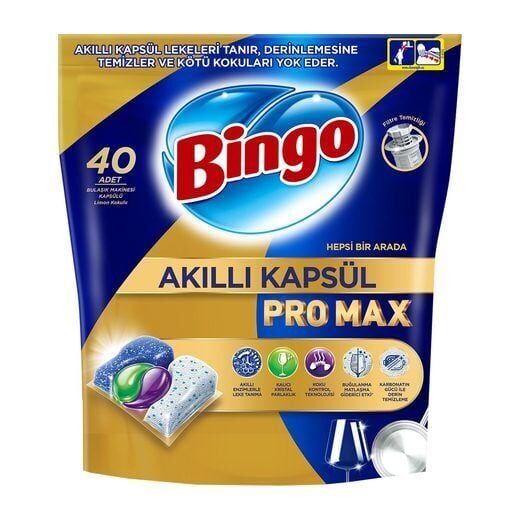 Bingo Akıllı Kapsül Pro Max Bulaşık Makinası Tablet 40'lı