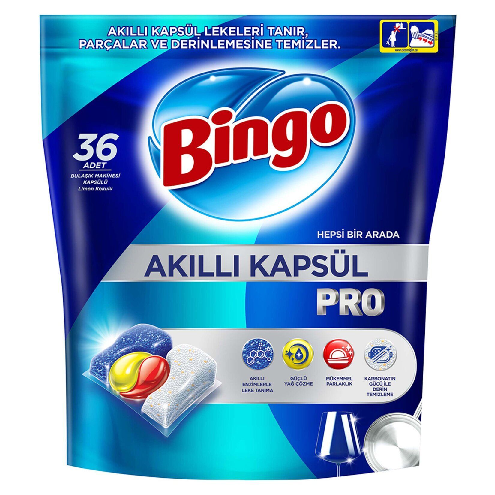 Bingo Akıllı Bulaşık Kapsülü Pro 36'lı