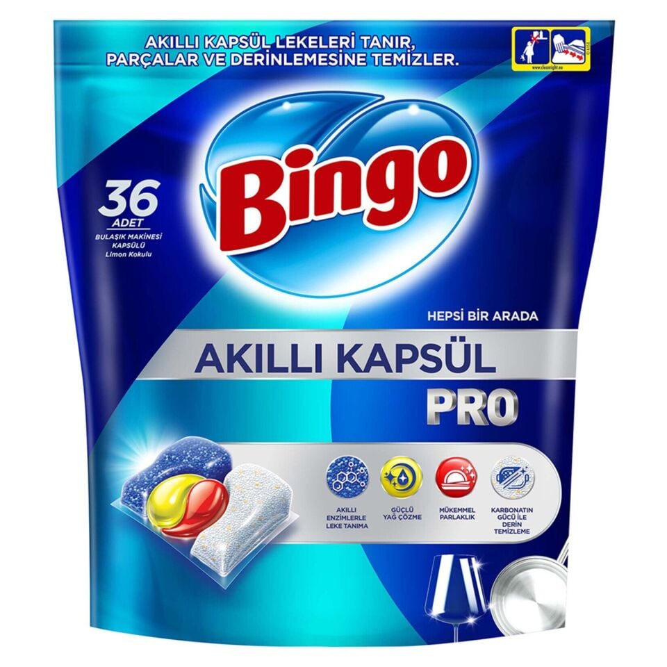 Bingo Akıllı Bulaşık Kapsülü Pro 36'lı